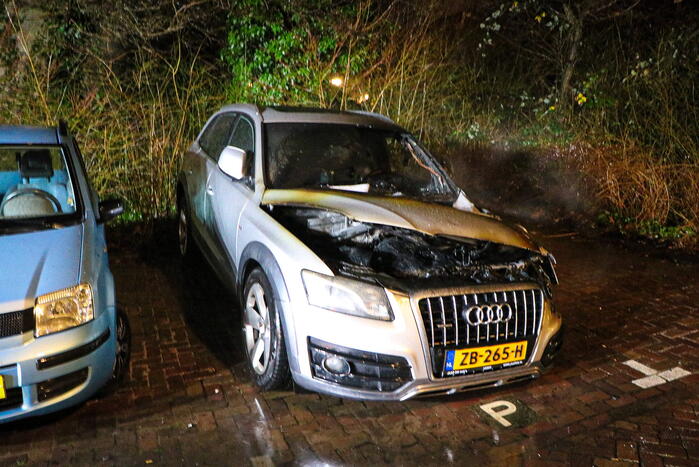 Auto verwoest door brand