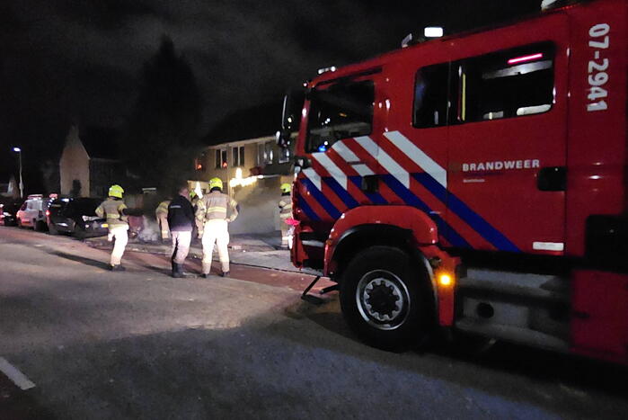 Afval in brand gestoken