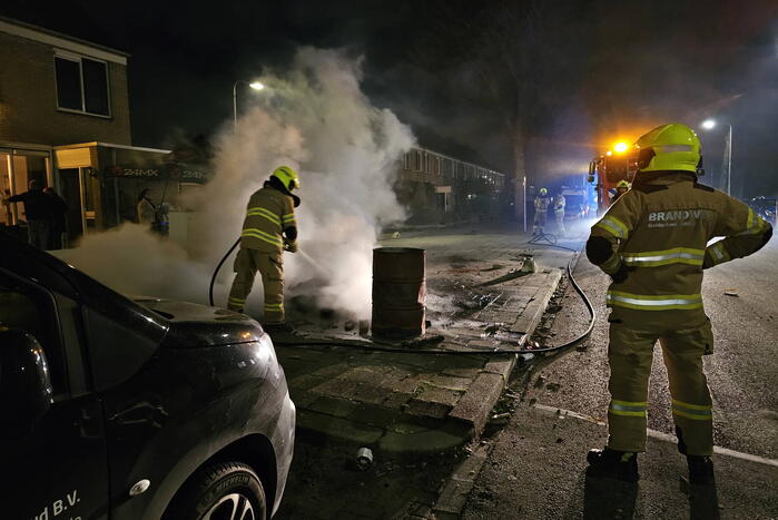 Afval in brand gestoken