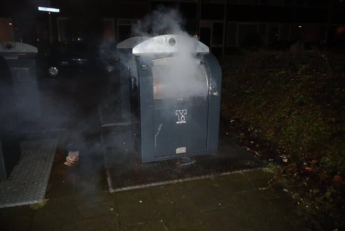 Rookontwikkeling bij brand in container