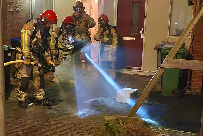 Magnetron vat vlam in woning