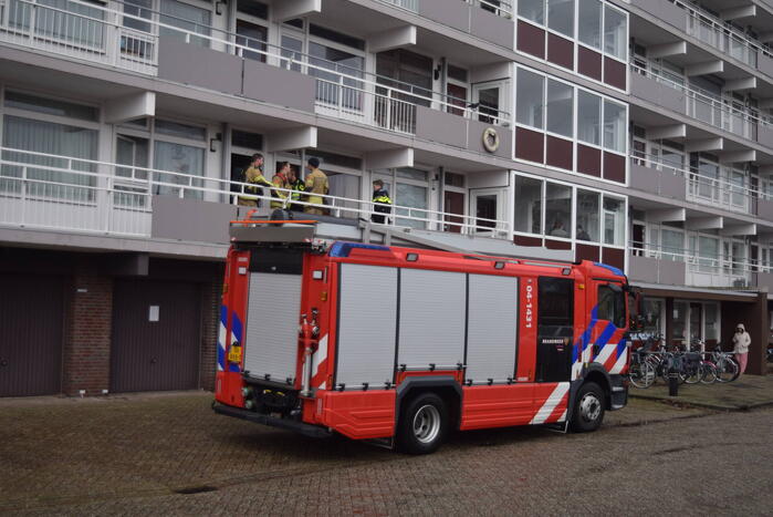 Flatwoning geventileerd na brand