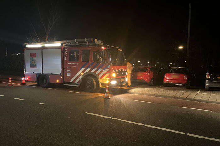 Lekkende gasleiding onder spoor vat vlam