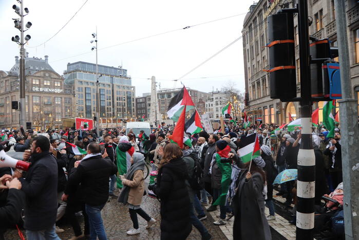 Grote opkomst bij pro Palestina demonstratie