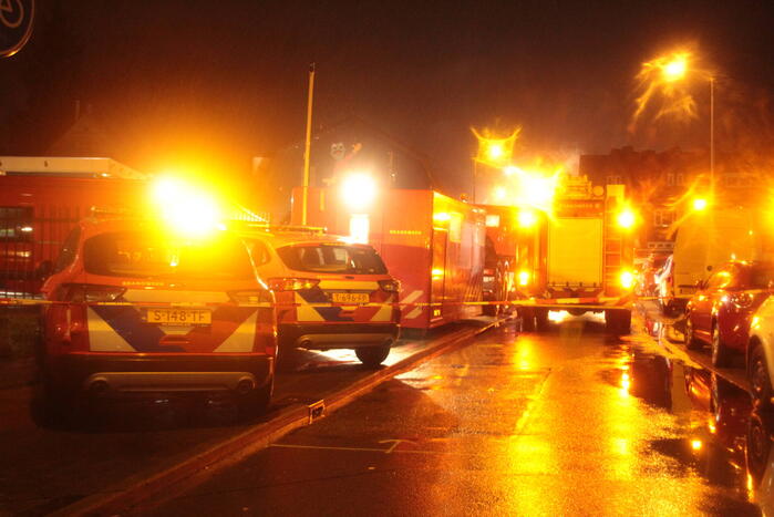 Hevige rookontwikkeling bij grote brand