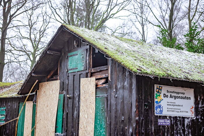 Forse schade aan scouting gebouw na brand