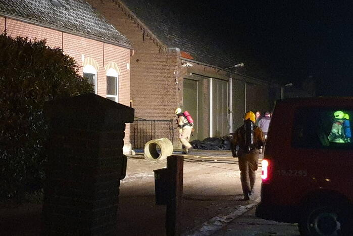 Flinke rookontwikkeling bij brand in woning