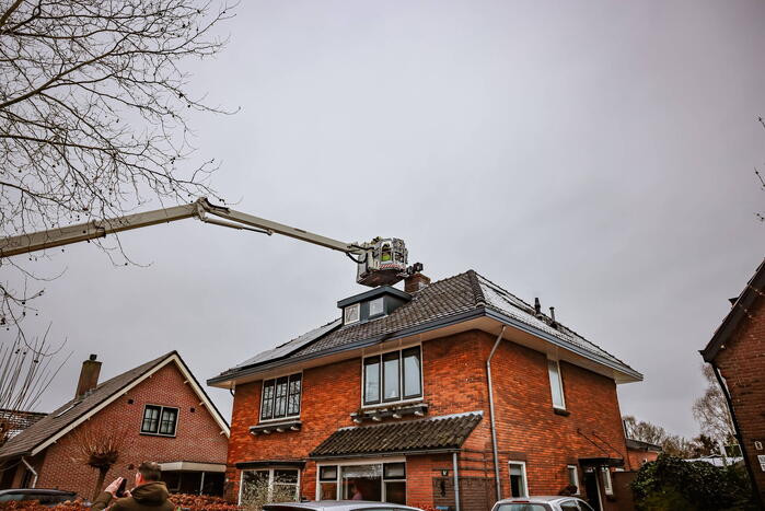Veel bekijks bij schoorsteenbrand