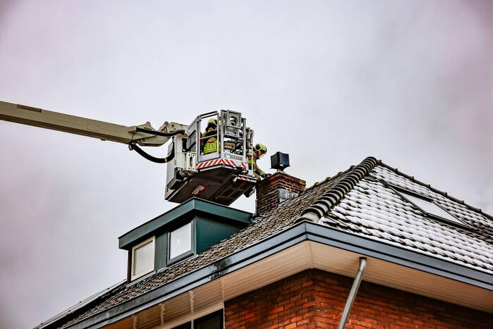 Veel bekijks bij schoorsteenbrand