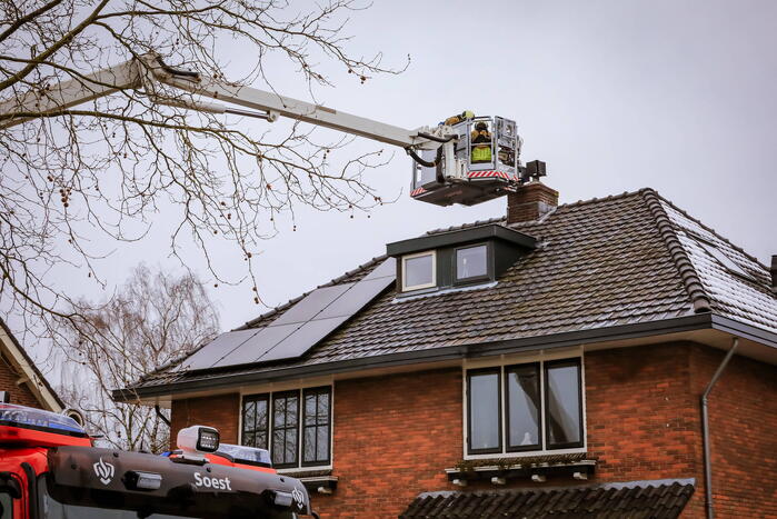 Veel bekijks bij schoorsteenbrand