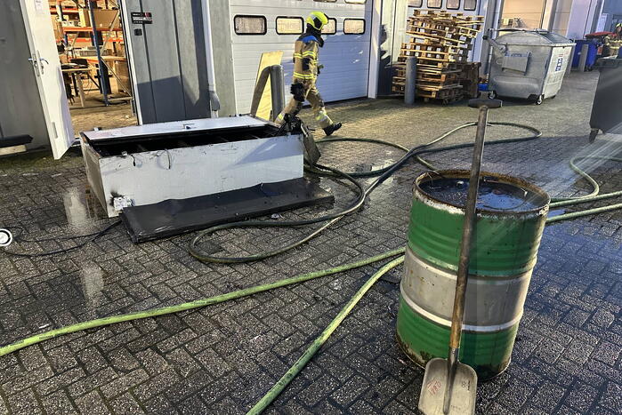 Fiets accu's vatten vlam