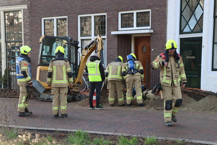 Gasleiding geraakt tijdens aanleg van glasvezelkabel