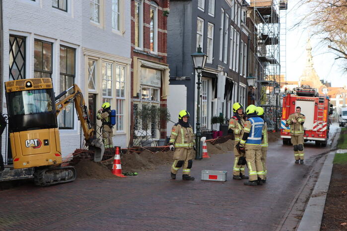 Gasleiding geraakt tijdens aanleg van glasvezelkabel