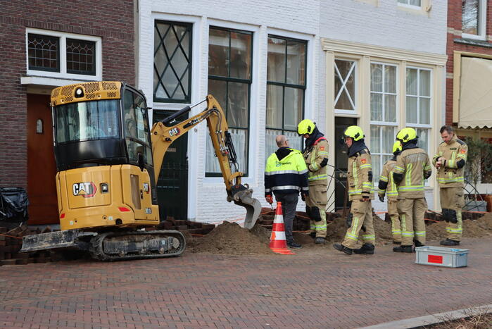 Gasleiding geraakt tijdens aanleg van glasvezelkabel