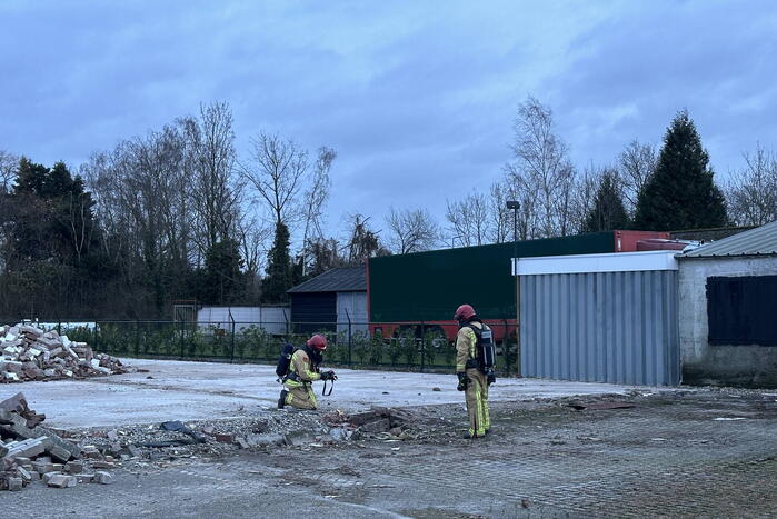 Gasleiding geraakt tijdens sloopwerkzaamheden