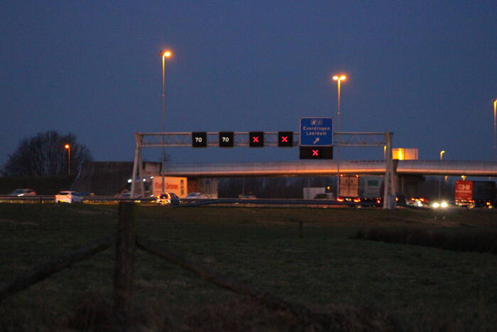 Flinke vertraging door ongeval op snelweg