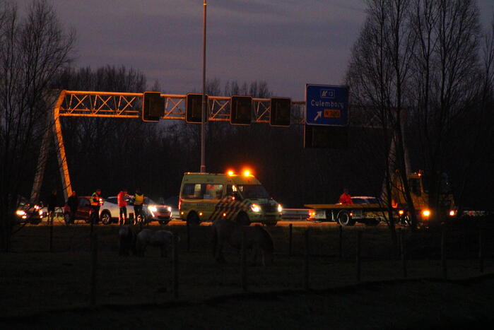 Flinke vertraging door ongeval op snelweg