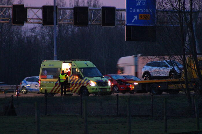 Flinke vertraging door ongeval op snelweg