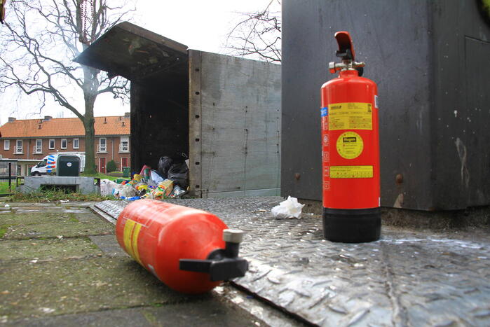 Brand ontstaan door laswerkzaamheden ondergrondse container