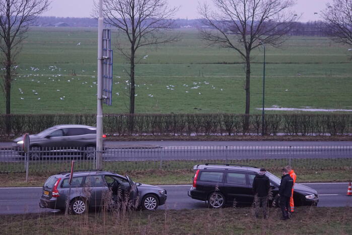 Schade bij ongeval tussen twee auto's