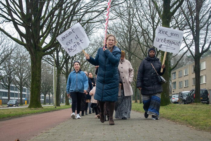 Demonstratie tegen komst coffeeshop