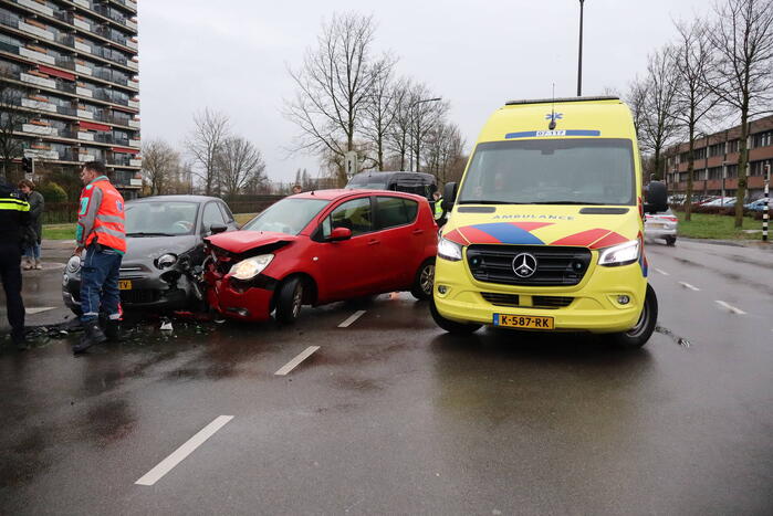 Schade na aanrijding op kruising