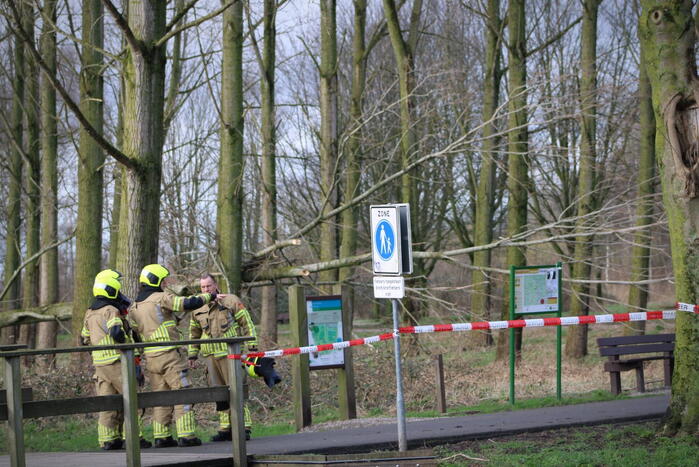 Gouwe bos afgesloten vanwege stormschades