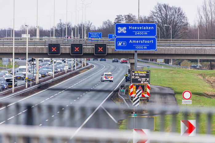 Snelweg afgesloten vanwege ernstig incident