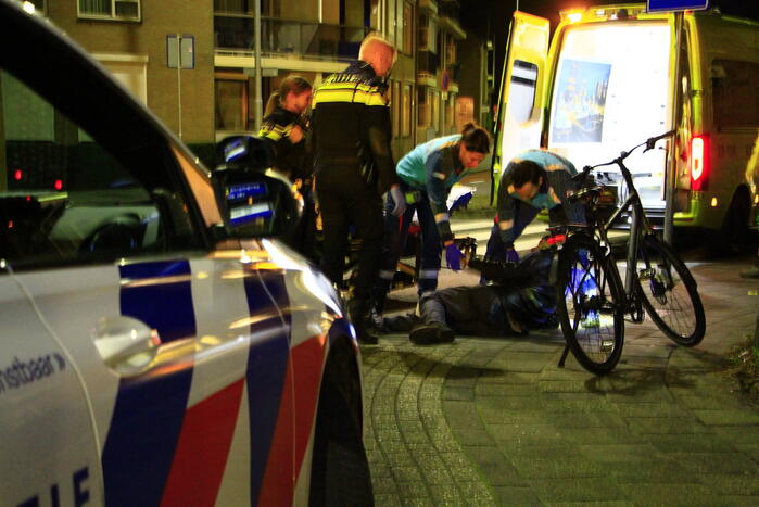 Fietser raakt gewond door val