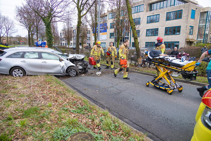 Dronken bestuurder botst frontaal op boom