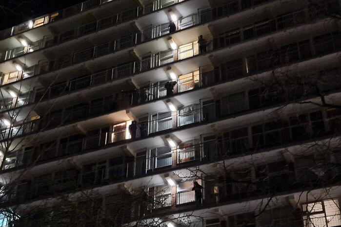 Brand op achtste verdieping van flat