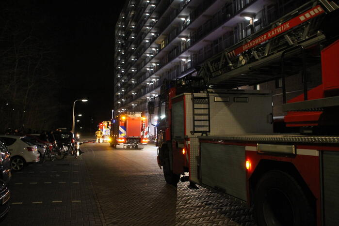 Brand op achtste verdieping van flat