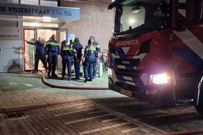 Brand op achtste verdieping van flat