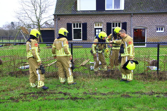 Gasleiding geraakt tijdens planten van bomen