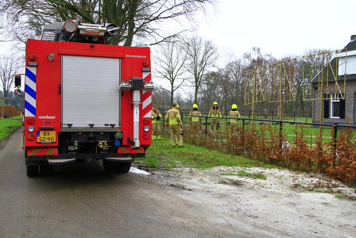 Gasleiding geraakt tijdens planten van bomen