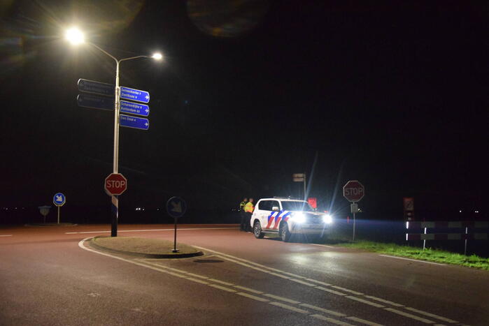 Gecrasht voertuig verdwenen bij aankomst van politie