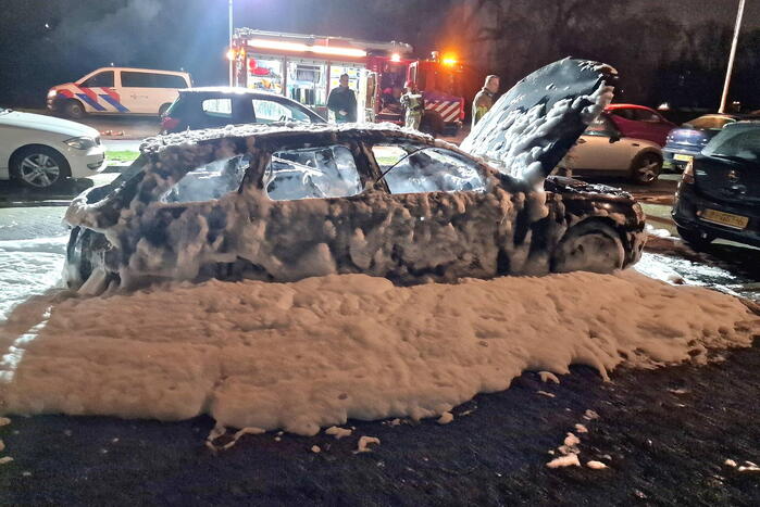 Buitenlandse Audi door brand verwoest