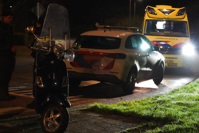 Voetganger gewond bij aanrijding met scooterrijder