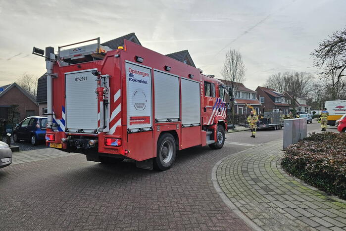 Gasleiding geraakt tijdens werkzaamheden