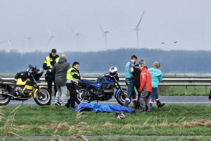Motorrijder gewond bij ongeval op snelweg
