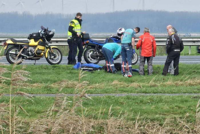Motorrijder gewond bij ongeval op snelweg