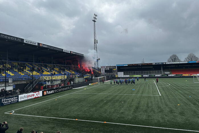 Sfeeractie bij laatste training voor halve finale knvb beker