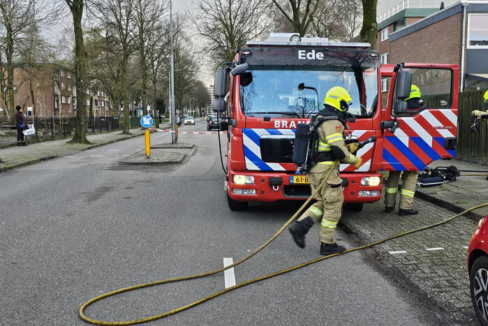 Brand in schuur van woning