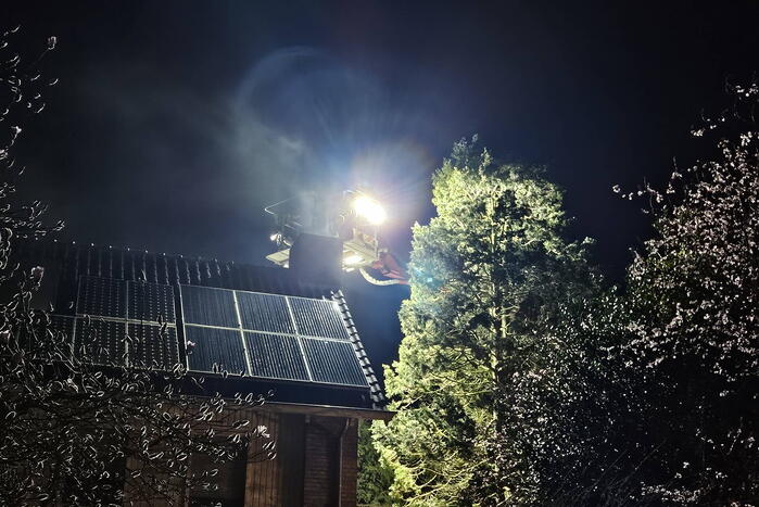 Brandweer ingezet voor brand in een schoorsteen