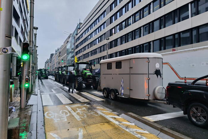 Boeren trekken richting euro parlement