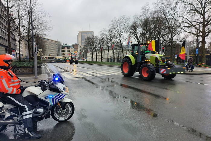 Boeren trekken richting euro parlement