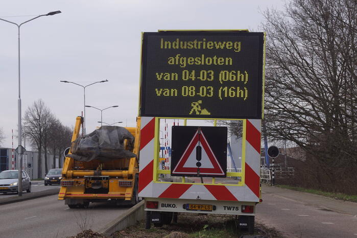 Weg meerdere dagen dicht vanwege wegwerkzaamheden