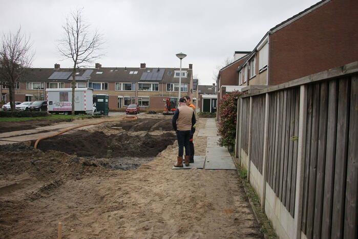 Gasleiding geraakt bij werkzaamheden