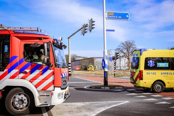 Traumahelikopter landt voor incident met wielrenner