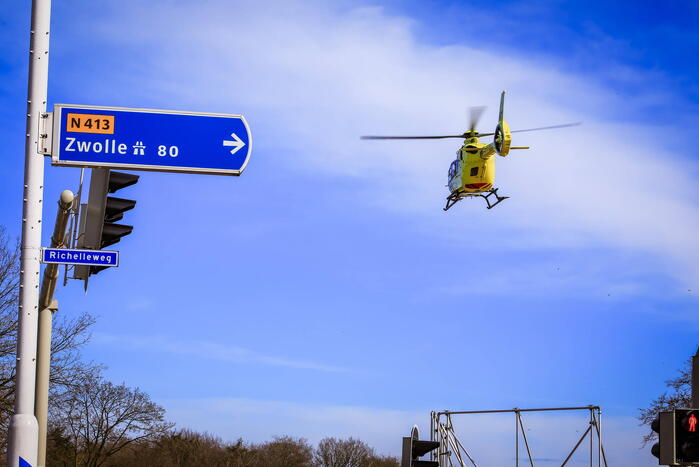 Traumahelikopter landt voor incident met wielrenner